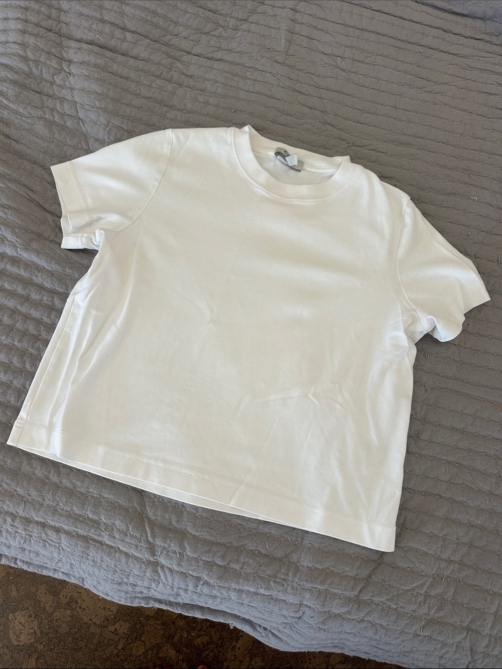 COS White Short Sleeve Crewneck Tee